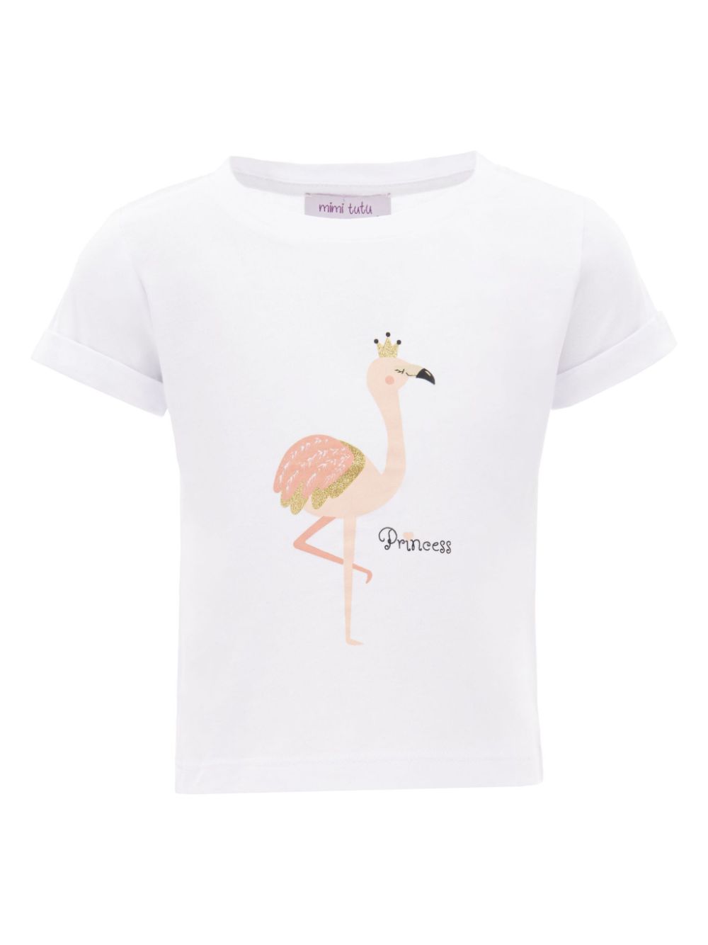 Mimi Tutu T-Shirt mit Flamingo-Print - Weiß von Mimi Tutu