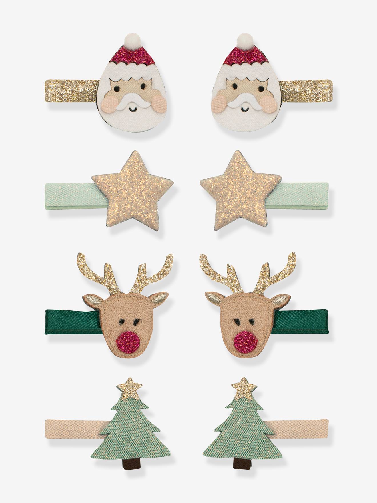 8er-Set Mini-Haarclips SANTA & RUDOLPH Mimi & Lula Mädchen von Mimi & Lula