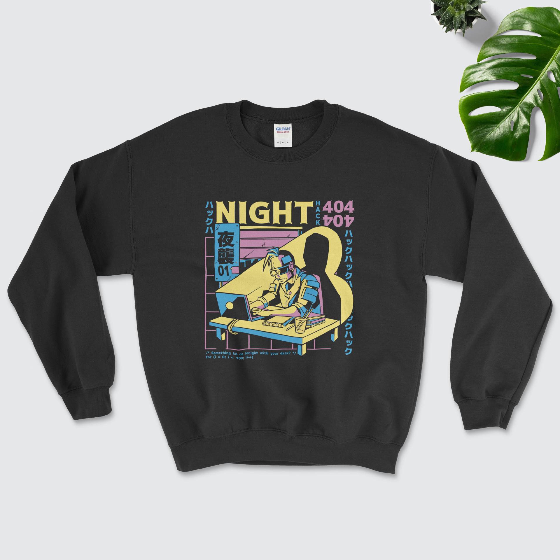 Cyberpunk Hacker Sweatshirt | Programmierer Jumper Programmier-Jumper Keyboard Pullover von MimicGamingCompany