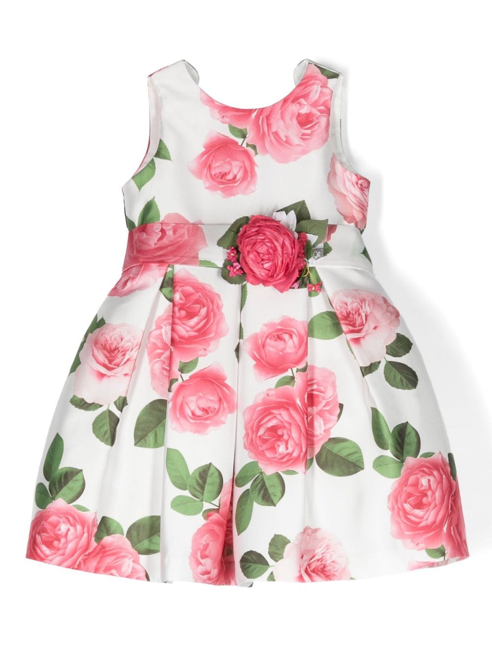 Mimilù Plissiertes Kleid mit Blumen-Print - Weiß von Mimilù