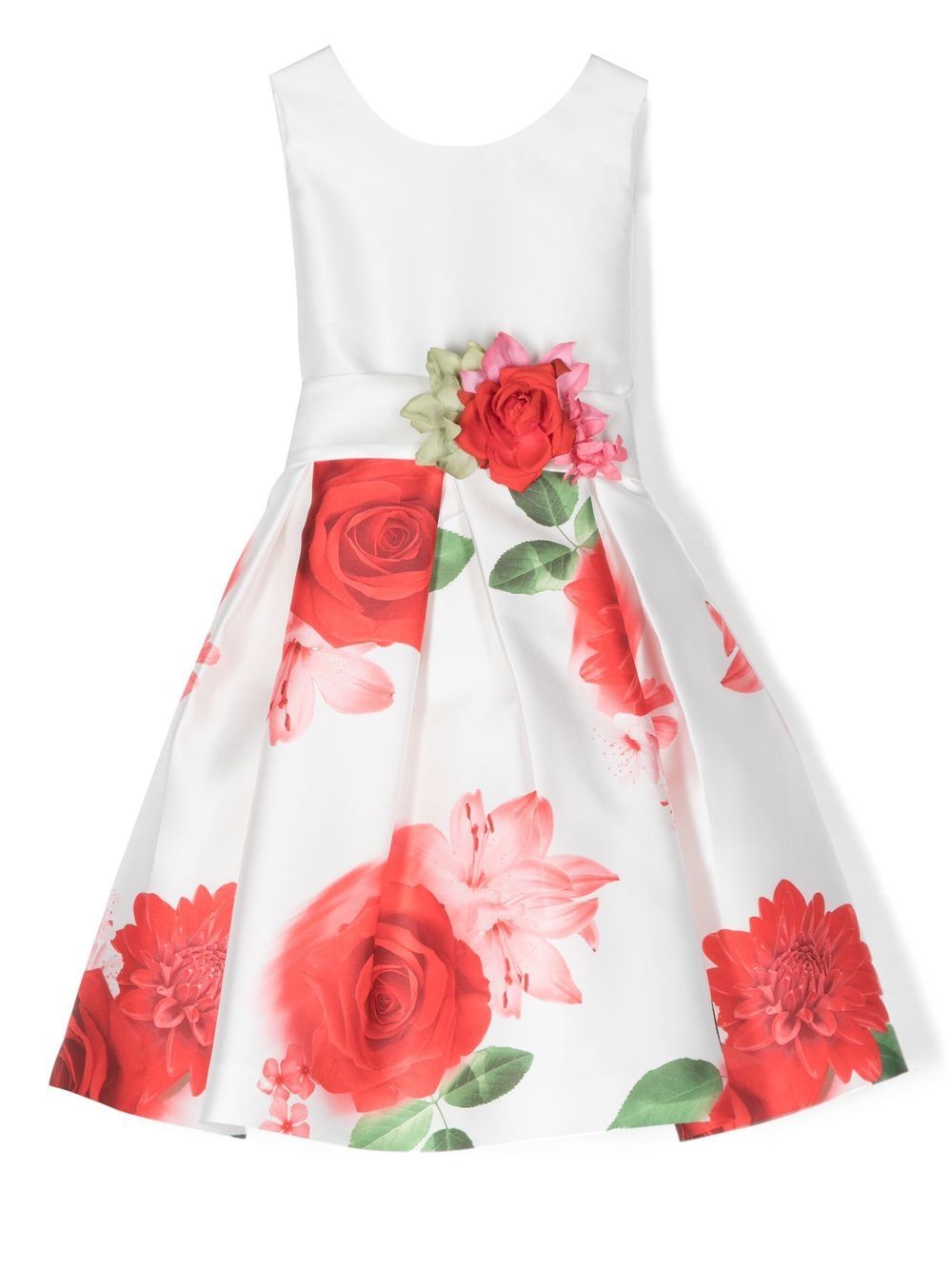 Mimilù Kleid mit Blumen-Print - Weiß von Mimilù