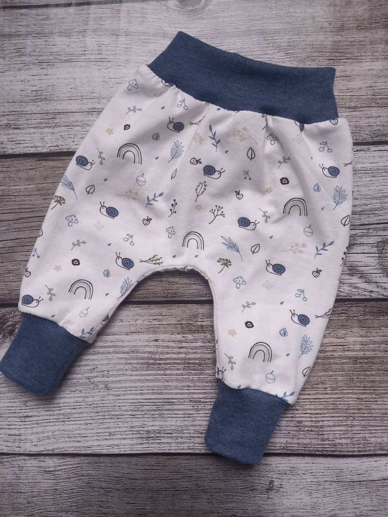 Baggy Pants Hose Pumphose Baby Kind Kleinkind 56 62 68 74 80 86 92 98 104 110 116 122 Schnecke Regenbogen von Mimimimahandmade