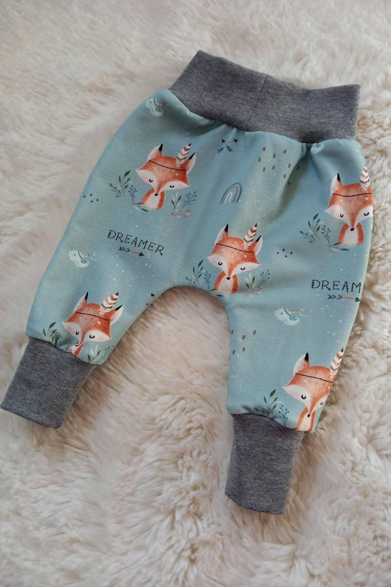 Pumphose Hose Baggy Pants Baby Kleinkind Fuchs Träumer Dreamer 56 62 von Mimimimahandmade