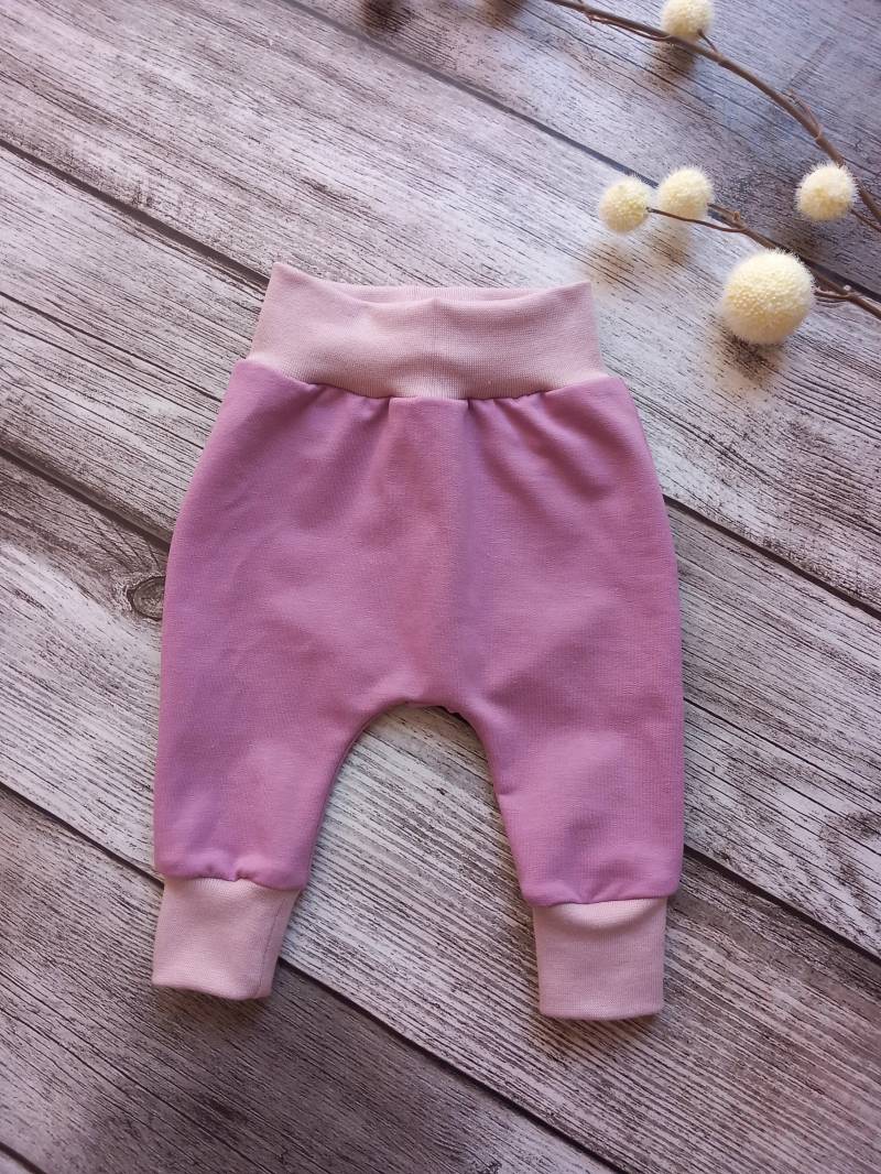 Pumphose Hose Baggy Pants Baby Kleinkind Mädchen Uni Rosa/Flieder 56 62 68 74 80 86 von Mimimimahandmade