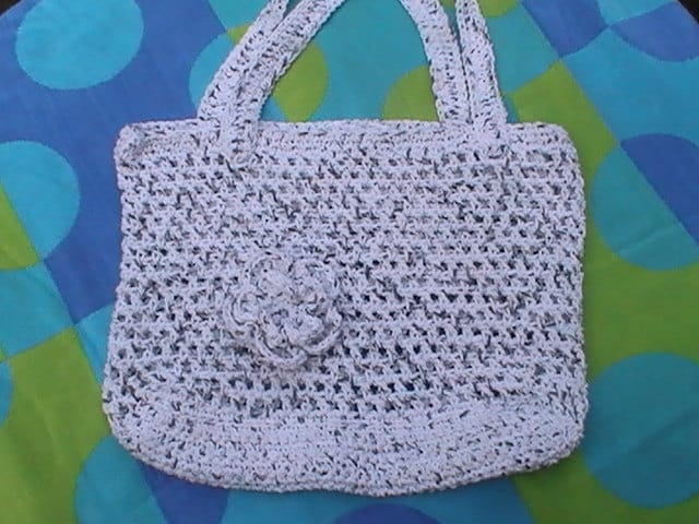 Cotton Crochet Beach Tote - Grocery Market Bag Wickeltasche Cotton Crochet Beach Tote - Grocery Market Bag Wickeltasche von MimisCraftingCorner
