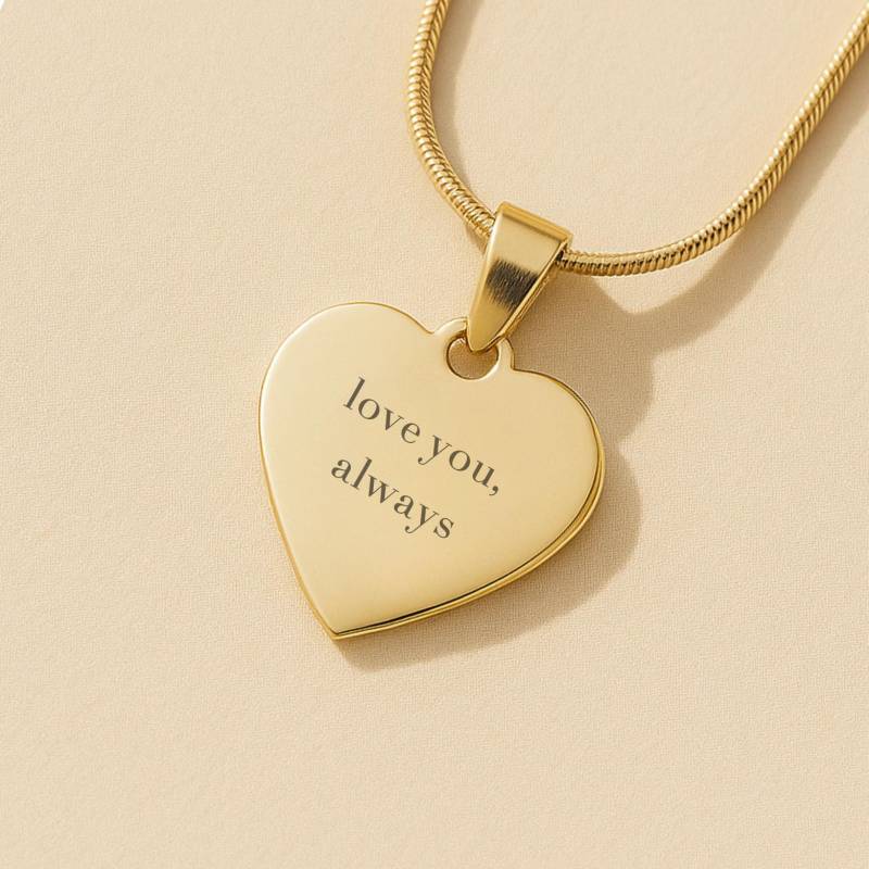 Personalisierte Halskette Aus 18K Vergoldetem Edelstahl - Gravur Von Name, Datum, Koordinaten Oder Textgeschenk von MimmiEngravings