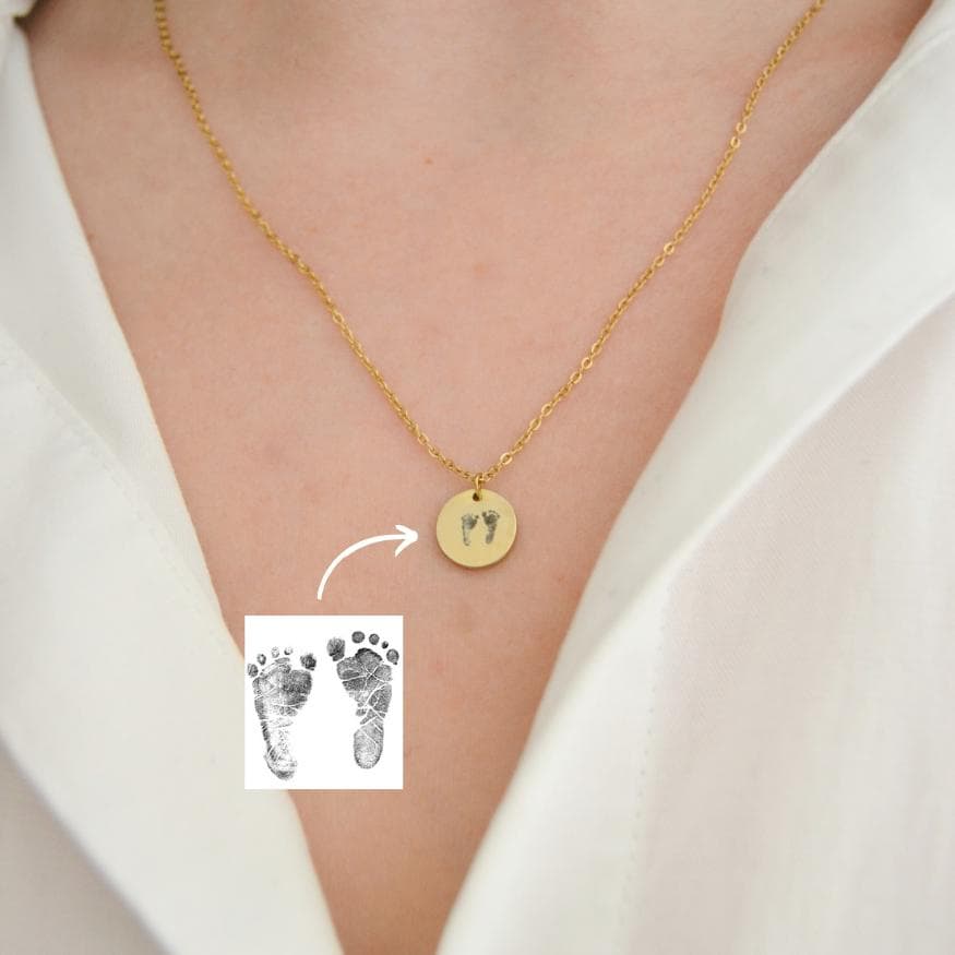 Vergoldete Personalisierte Halskette - Benutzerdefinierte Gravur Mit Text, Handschrift, Zeichnung Oder Fußabdruck Geschenk Für Sie, Gedenkschmuck Vergoldete Personalisierte Halskette - Benutzerdefinierte Gravur Mit Text, Handschrift, Zeichnung Oder Fußabdruck Geschenk Für Sie, Gedenkschmuck von MimmiEngravings