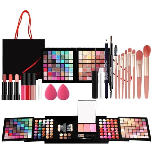 All-in-Makeup-Set für Damen, komplettes Kosmetik-Set mit Tools, perfekt für Anfänger und Profis, inklusive Lidschatten, Lippenstiften, Blushen und Bürsten für jeden Anlass von Mimoqk