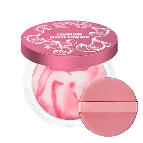 Face Powder, Matte Pressed Powder, Lightweight Primer Foundation, Waterproof Full Coverage, Oil Control Moisturiser for Under Eye Brightening, Everyday Travel Women Cosmetics, Red von Mimoqk