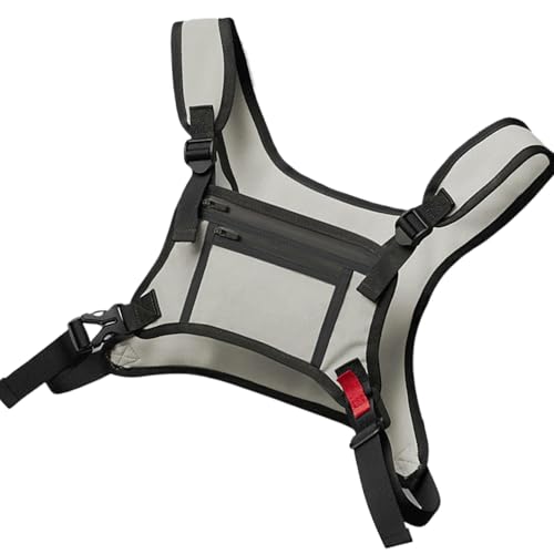 Laufbrusttasche | Tragbares Brustpaket | wasserdichte Einkaufstasche | Laufwestentasche für Herren, Sportbrusttasche, Laufweste, mehrere Taschen, Tragetasche, weiß, Se référer au descriptif, Siehe von Mimoqk