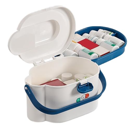 Mimoqk 2 Layer Medicine Storage Box, Large Medication Organizer, Pill Container for Travel, Cars, Homes, Offices, Portable Storage Bin for Organizing Medication and Supplies Mimoqk 2 Layer Medicine Storage Box, Large Medication Organizer, Pill Container for Travel, Cars, Homes, Offices, Portable Storage Bin for Organizing Medication and Supplies von Mimoqk