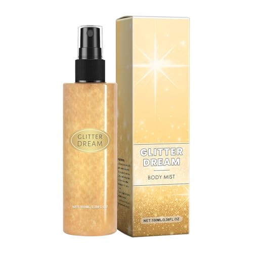 Mimoqk Body Shimmer Spray, 100 ml Shimmer Spray, Shimmer Spray Skin, Waterproof Shimmer Spray, Light Shimmer Glow, Glow Illuminator Spray, Liquid Highlighter Makeup, for Face Body von Mimoqk