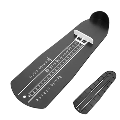 Mimoqk Größentabelle von Umrechnungsschuhen, Schuhmessgerät,Schuhgrößentabelle für kleine Kinder, genaue Messgeräte zum Messen, Schwarz, riferimento alla descrizione von Mimoqk