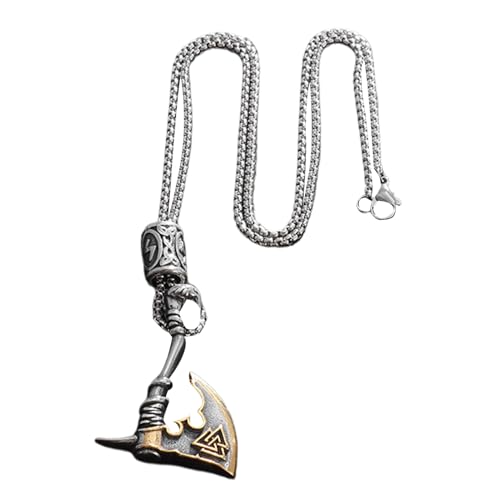 Mimoqk Runen Axt Anhänger Halskette | Schmuck Runen Axt - Schmuckstück Aus Legierung Für Jugendliche Alltag Fans Feier Zuhause Urlaub Hochzeit Frauen Geburtstag Reise Mimoqk Runen Axt Anhänger Halskette | Schmuck Runen Axt - Schmuckstück Aus Legierung Für Jugendliche Alltag Fans Feier Zuhause Urlaub Hochzeit Frauen Geburtstag Reise von Mimoqk