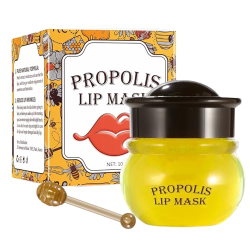 Sleeping Lip, Lip Maske, Hydrating Balm Nourishing Cream Gentle Peeling, Dead Remover Soft Repair, Intensive Care for Dry Cracked Skin Overnight, Mehrfarbig von Mimoqk