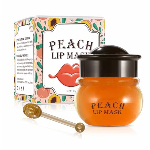 Sleeping Lip, Lip Maske, Hydrating Balm Nourishing Cream Gentle Peeling, Dead Remover Soft Repair, Intensive Care for Dry Cracked Skin Overnight, Mehrfarbig von Mimoqk