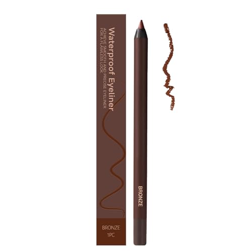 Smudge Proof Eye Liner, 2 in 1 Waterproof Pencil, 24 Stunden lang anhaltendes Make-up, Smooth Application, Sharpenable Tip, ideal für Damen, Mädchen, Reisen, Routine von Mimoqk
