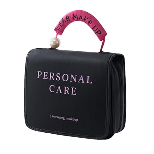 Water-Resistant Travel Toiletry Bag Women | Foldable Makeup Toiletry Organizer | Compartmented Cosmetic Jewelry Travel Bag | Travel Toiletry Bag Multiple Compartments for Cosmetics and Jewelry von Mimoqk