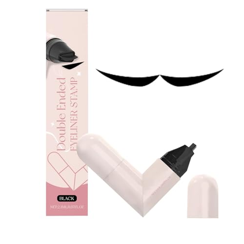 Winged Eye Stamp Pen, 2 Tip Waterproof Eyeliner Stencil, Quick Drying Makeup Tool for Women, Easy Wing Punch to Beginners and Professional Lightweight and Compact Daily Use Winged Eye Stamp Pen, 2 Tip Waterproof Eyeliner Stencil, Quick Drying Makeup Tool for Women, Easy Wing Punch to Beginners and Professional Lightweight and Compact Daily Use von Mimoqk
