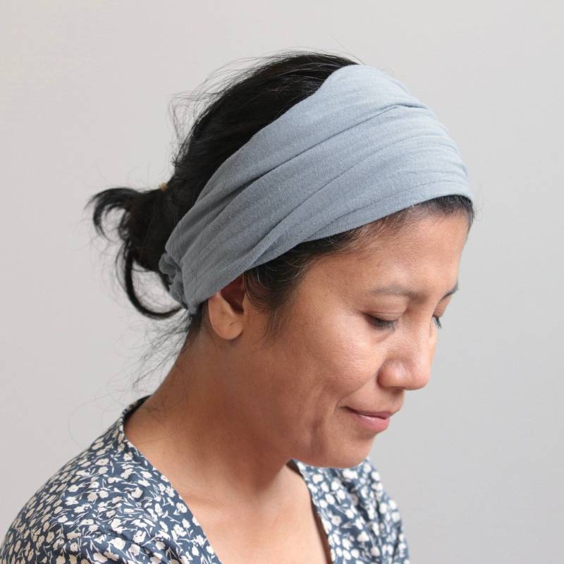Weiches Breites Musselin-stirnband Für Frauen, Breite Kopfbedeckung Aus Double Gauze Musselin-Kopftuch Breiter Musselin-Turban von MimpiByMeka
