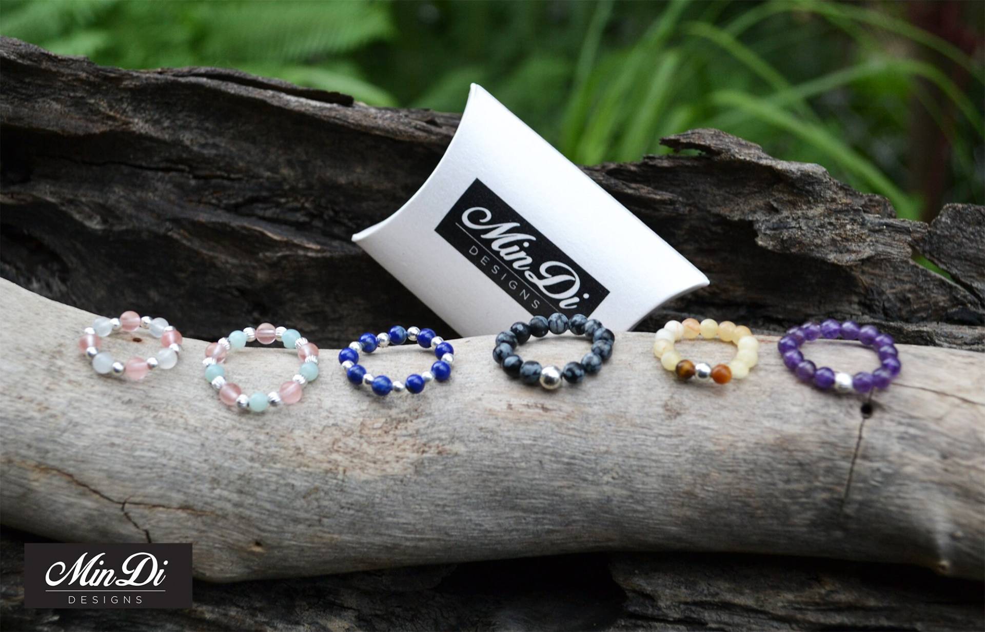 Unsere Neue Stretch Bead Rings Mit Echtem Sterling Silber & Halbedelsteinen Unsere Neue Stretch Bead Rings Mit Echtem Sterling Silber & Halbedelsteinen von MinDiDesign