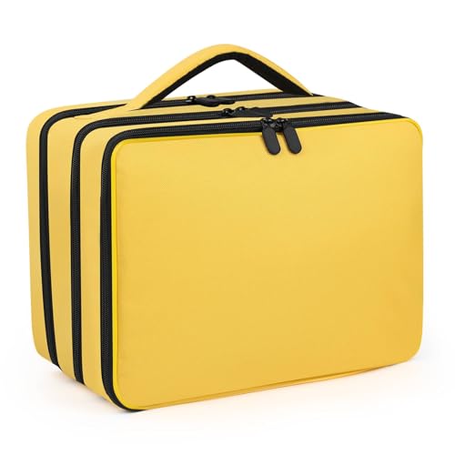 Minahao Spielzeug-Aufbewahrungstasche für Mini-Spielzeugautos und Monstertrucks im Maßstab 1:64 – tragbare Spielzeug-Auto-Organizer-Tasche kann 105 Spielzeugautos aufbewahren., gelb, SIMPLE von Minahao