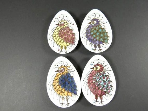 1 Vintage Royal Copenhagen Vogel-Teller Eule Crazy Bird Mini-Teller von MinasTreasureChest