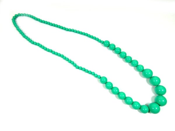 Vintage Grüne 80Er Jahre Halskette Retro Bubblegum Lange Statement Pop Ruck Punk Schmuck von MinasTreasureChest