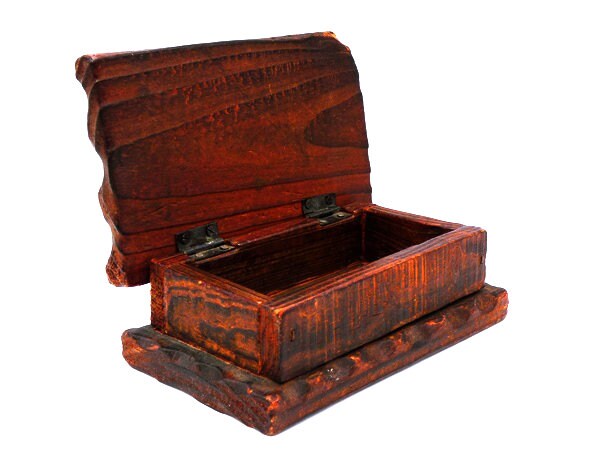 Vintage Holz Schmuckkästchen Schmuckschatulle Schmuck Organizer von MinasTreasureChest