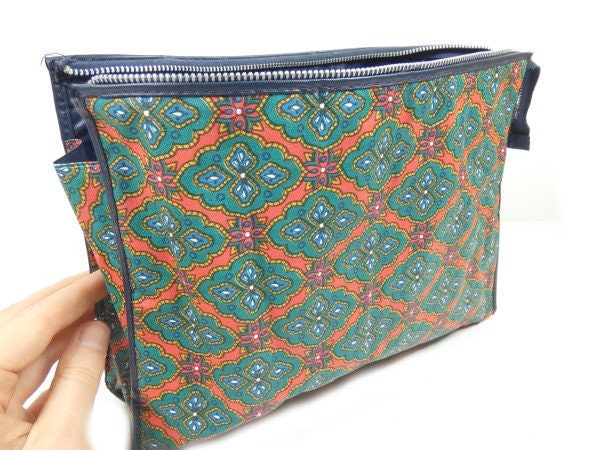 Vintage Rot Grün Toilettentasche Reise Geldbörse Reisetasche Kosmetiktasche Tasche Herren Damen Unisex von MinasTreasureChest