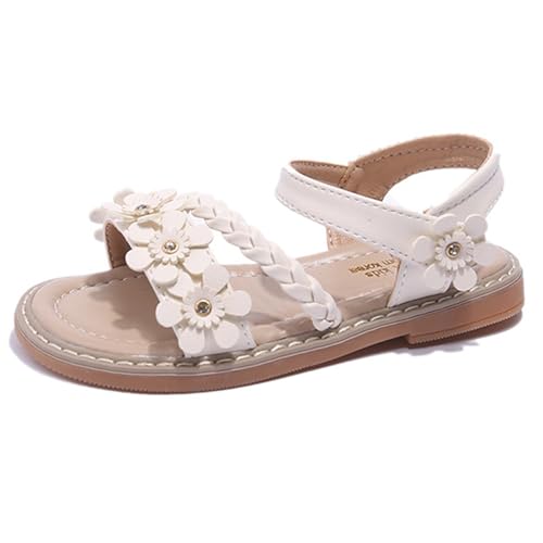 Minbei Kleinkind Baby Mädchen Sandalen Girls Sandals Sommerschuhe für Mädchen Sport Outdoor Peeptoe Mit Klettverschlussl Beige 23 EU von Minbei