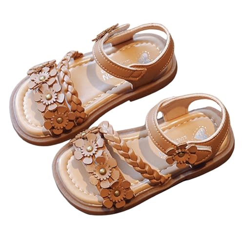 Minbei Kleinkind Baby Mädchen Sandalen Girls Sandals Sommerschuhe für Mädchen Sport Outdoor Peeptoe Mit Klettverschlussl Khaki 22 EU von Minbei
