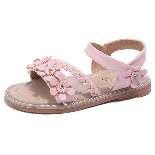 Minbei Kleinkind Baby Mädchen Sandalen Girls Sandals Sommerschuhe für Mädchen Sport Outdoor Peeptoe Mit Klettverschlussl Rosa 27 EU von Minbei