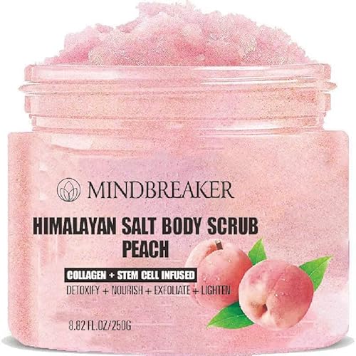 Himalaya Salz Körper peeling, Peeling Körpersalz Peeling zum Peelen und Befeuchten der Haut – tolle Geschenke für Frauen und Männer (Pfirsich) von Mindbreaker