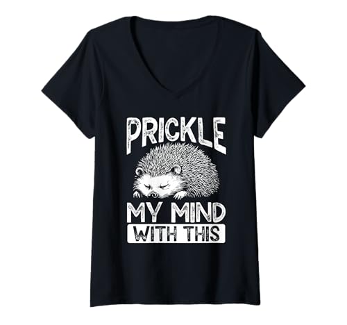 Damen Nachdenkliches Igelmotiv für Sensible Overthinkers T-Shirt mit V-Ausschnitt Damen Nachdenkliches Igelmotiv für Sensible Overthinkers T-Shirt mit V-Ausschnitt von Mindful Humor Apparel – Überdenken & Sarkasmus