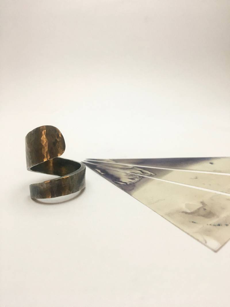 Geschmiedete Sterling Silberring von MindfulMetalworks