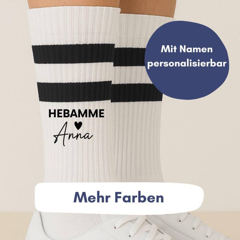 Hebamme Geschenk Socken Personalisiert - Sprüche Dankeschön Geburt Baby Geschenkidee Abschied Team von MindfulPrintsDE