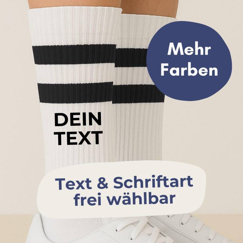 Personalisierte Statement Socken Mit Wunschtext & Individueller Farbe - Geschenk Spruch Oder Name, Personalisierbar von MindfulPrintsDE