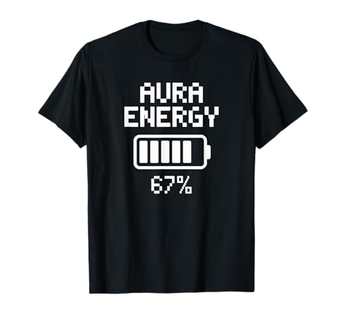 Lustig Aura Energie Spruch Spirituelle Kraft Level 67 Frauen Männer T-Shirt von Mindfulness Meditation Vibes Zen Cosmic Humor