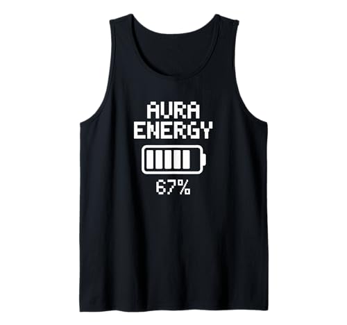 Lustig Aura Energie Spruch Spirituelle Kraft Level 67 Frauen Männer Tank Top von Mindfulness Meditation Vibes Zen Cosmic Humor