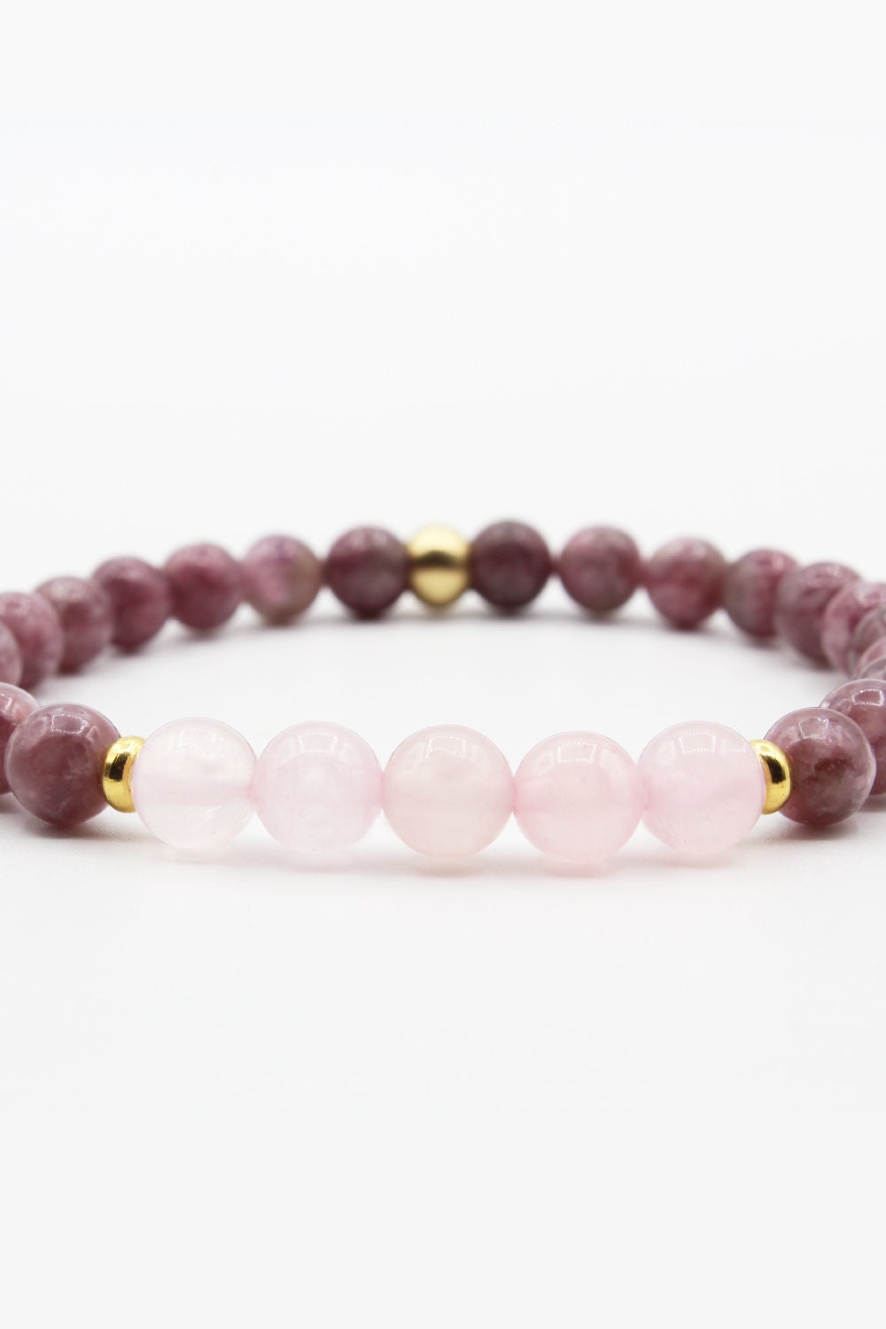 Rosenquarz Und Lepidolith Armband, Perle, Geschenk Für Sie, Schmuck, Yoga Geschenk, Kostenloser Versand Rosenquarz Und Lepidolith Armband, Perle, Geschenk Für Sie, Schmuck, Yoga Geschenk, Kostenloser Versand von MindmadeShop