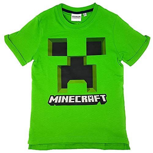 Jungen Creeper T-Shirt (Farbmix 2, Größe 116) Grün von Minecraft