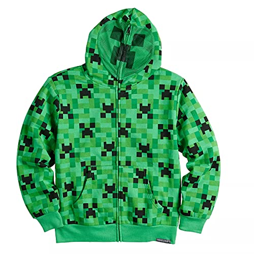 MINECRAFT Creeper Kostüm Jungen Jugend Sweatshirt Hoodie, Grün , L von Minecraft