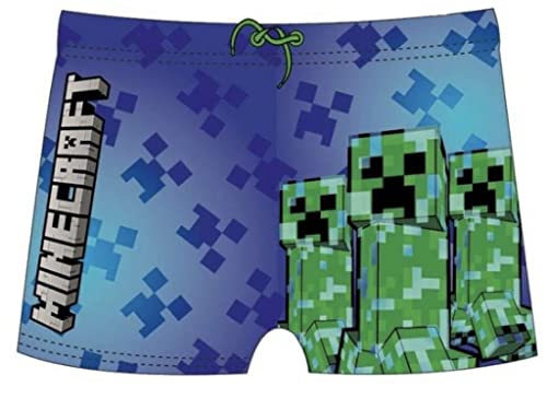Minecraft Badehose mit elastischem Bund und Schnüren dunkelblau (as3, Numeric, Numeric_134, Regular) von Minecraft