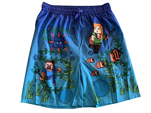 Minecraft Badeshorts Badehose Surfshorts (as3, Numeric, Numeric_128, Regular, blau) von Minecraft