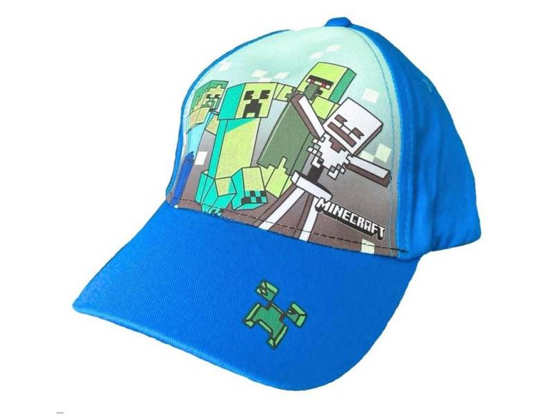 Minecraft Baseball Cap Basecap blau oder schwarz, Gr. 54 und 56 von Minecraft