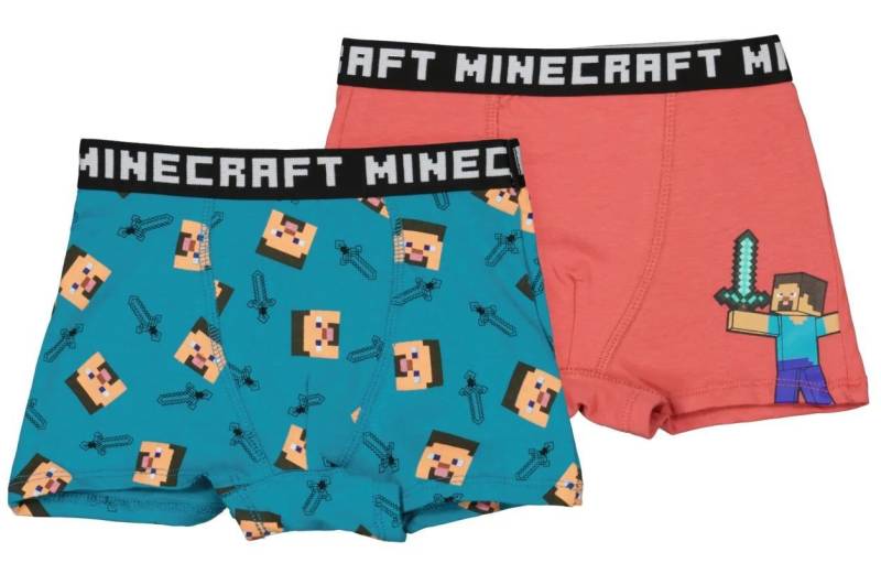 Minecraft Boxershorts 2x MINECRAFT Jungen Boxershorts Unterhosen Doppelpack von Minecraft