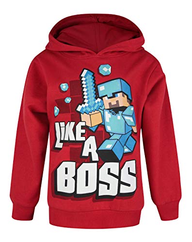 Minecraft Boys Hoodie wie EIN Boss Langarm Red Hooded Sweater von Minecraft