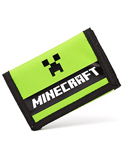 Minecraft Brieftaschen Kinderspiel Schwarzer oder grüner Kriechpflanze Geldbörse Einheitsgröße von Minecraft