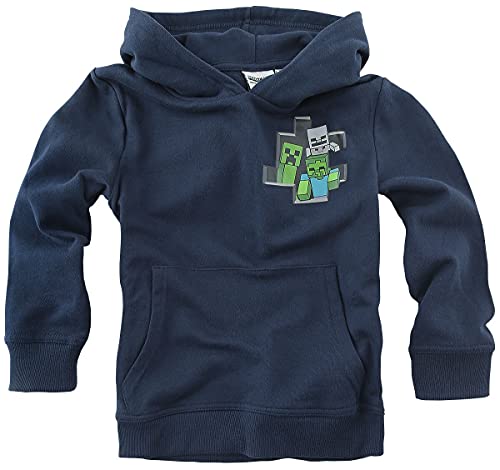 Minecraft Creeper Kapuzenpullover dunkelblau 140 von Minecraft